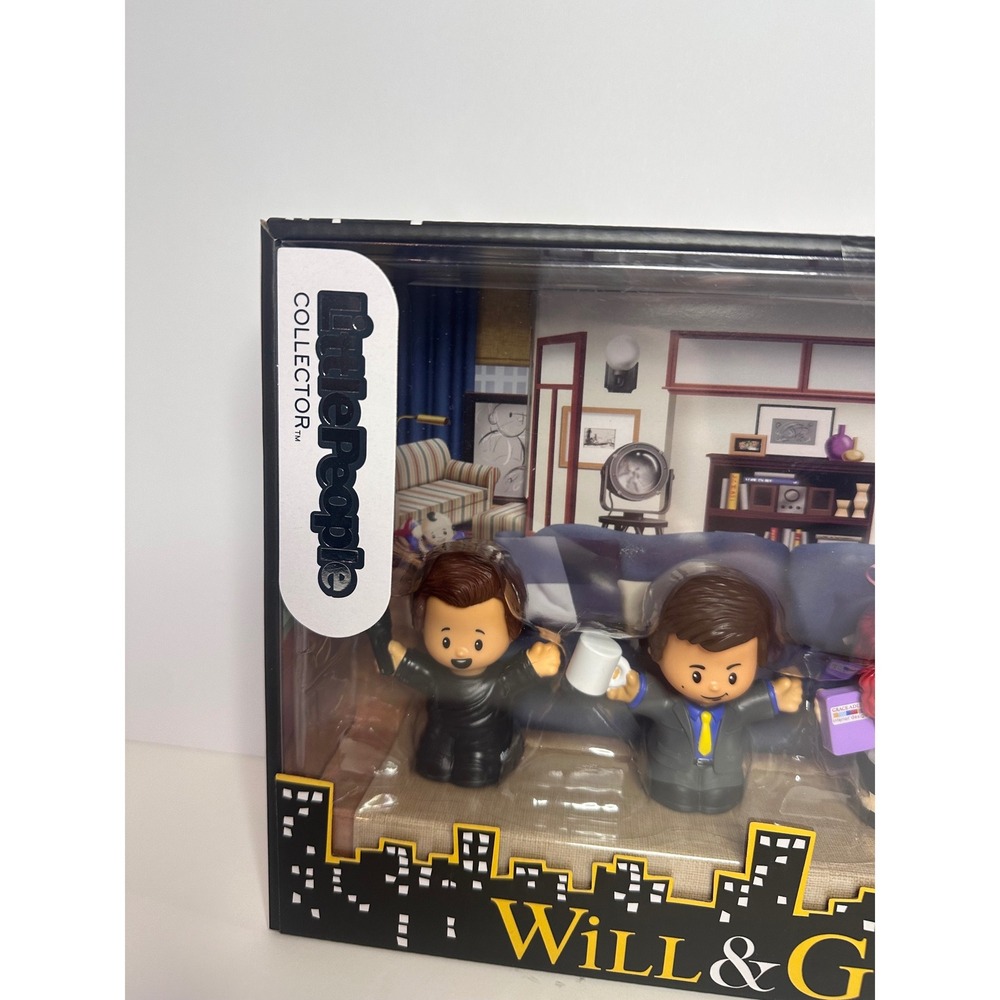 Fisher-Price Little People Collector Will & Grace Figure Set 4-Pack Mattel NEW - Picture 2 of 8